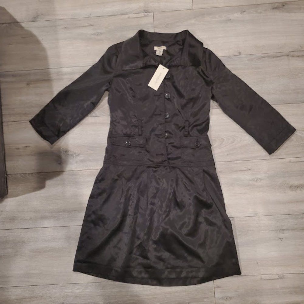 Vertigo Paris women's Black Fit & Flare Long Sleeve Dress Size XS